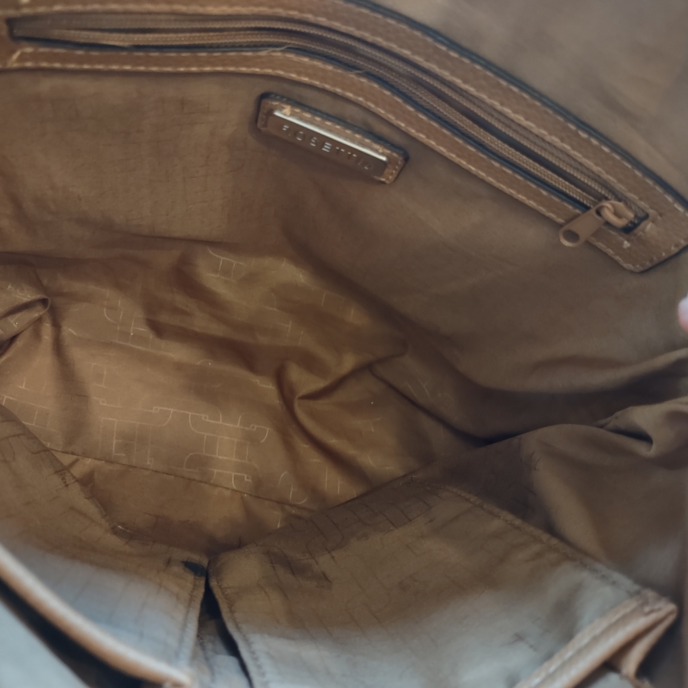 Striped Tan and Blue Women's Rossetti Tote Bag - Picture 6 of 7